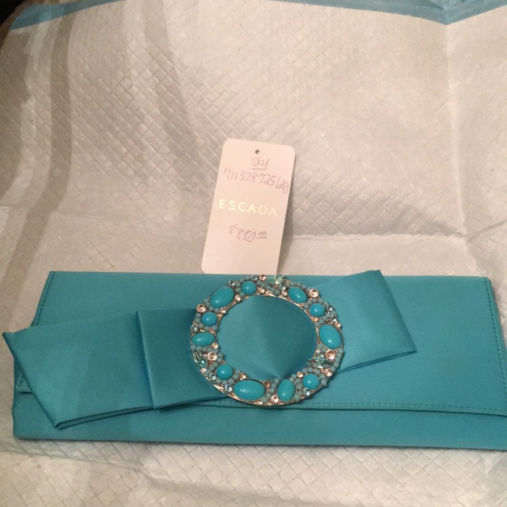 Escada tourquoise jeweled bag